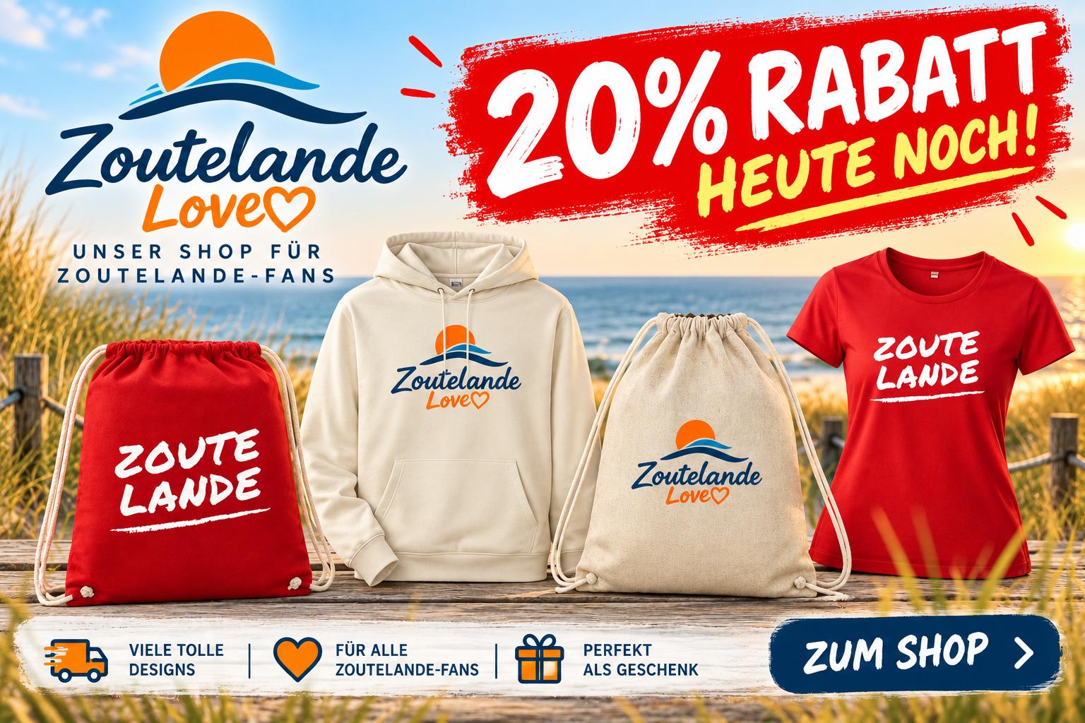 Zoutelande Love Shop – heute noch 20 Prozent Rabatt